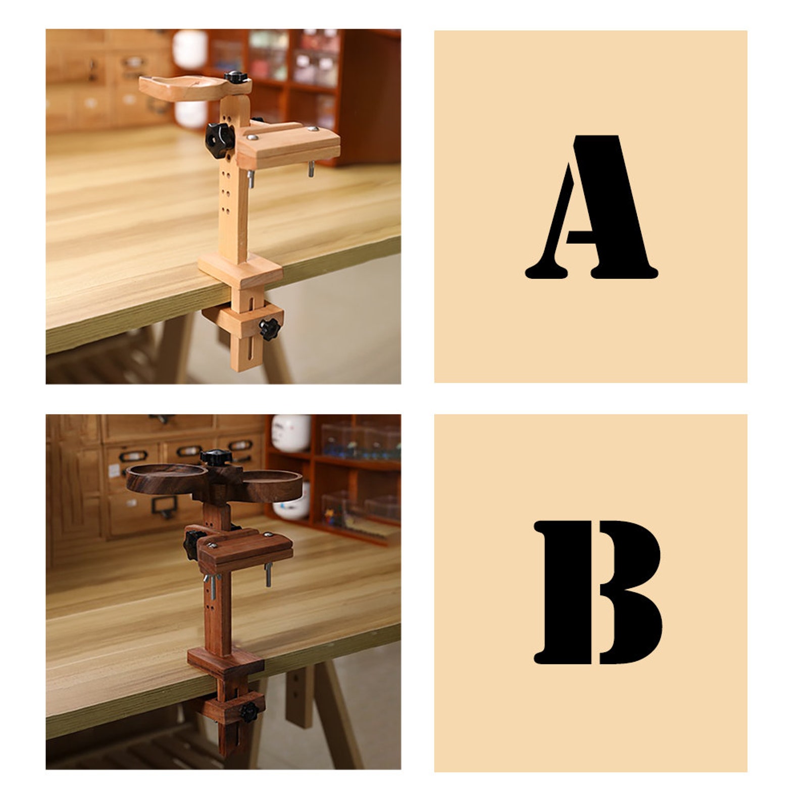 Tabletop Embroidery Frame Stand Wood Cross Stitch Hoop Etsy