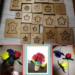 Leather Cutting Dies Handcraft DIY Rose Punching Dies Template Knife Cutter for Leather Crafts