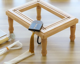 Soporte de madera Natural para bordado, soporte de mesa para acolchar, suministros de bordado de fácil operación