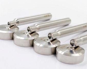 6/8/9/10mm Rivet Mounting Tool Rivet Punch Leather Craft Button Installation Tool Setter Base Kit for Snap Fastener Installation