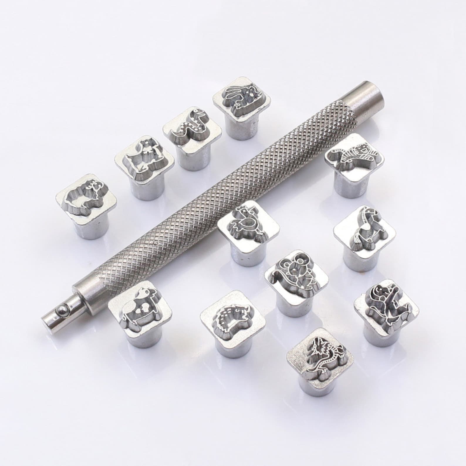 Leather Stamp Tools Set Leather Craft Cute Animals Kit Custom Punch Etsy