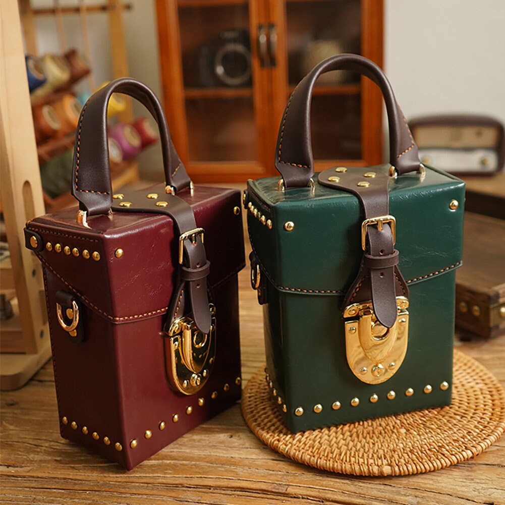 DIY Leather Bag Materials Kit Handmade Shoulder Bag Genuine Etsy