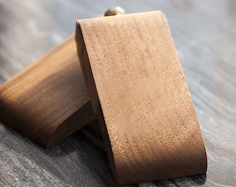 Wooden Sandpaper Grinding Block Vegetable Tanned Leather Edge Banding Polishing Tool for DIY Leather Craft