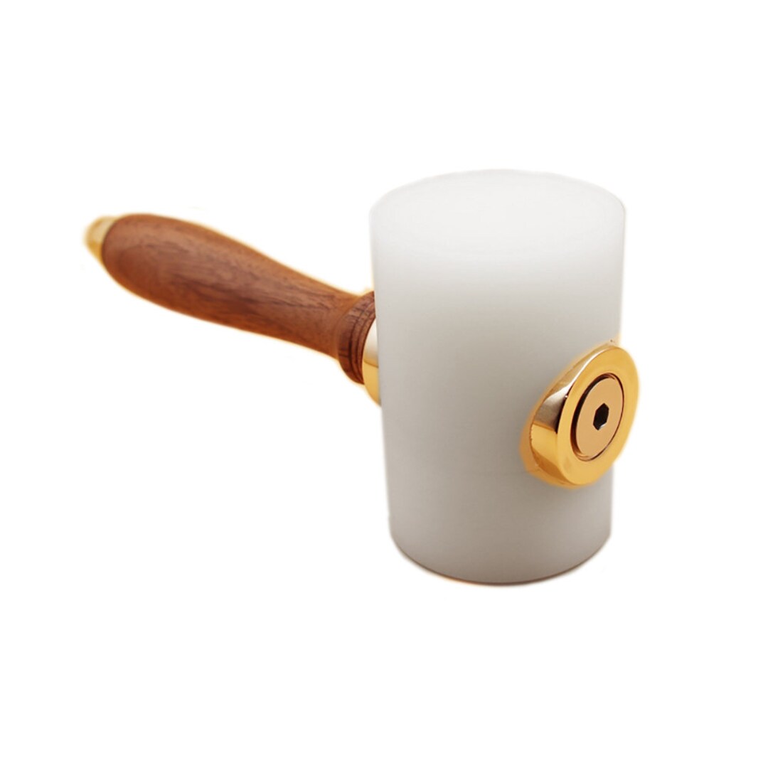 Leather Carving Hammer Mallet for Leather Work Black Walnut Fine Copper