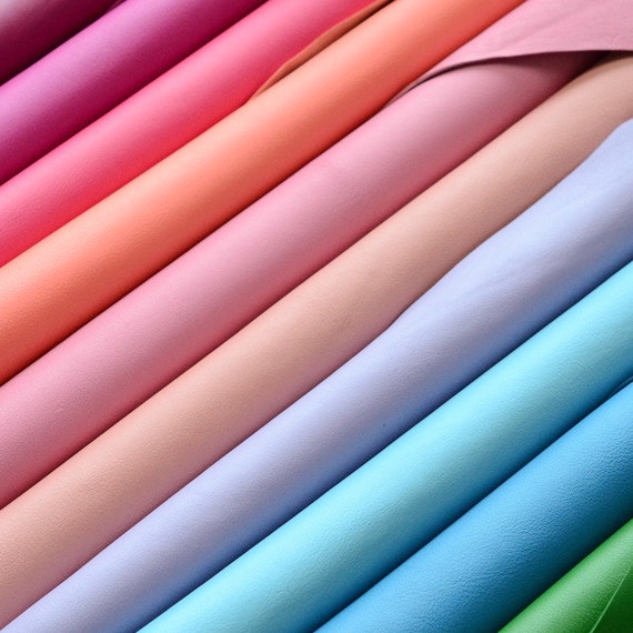 Genuine Goatskin Leather 48 Colors Raw Leather Fabric for Making Wallet Handbags Sewing Craft DIY / Whole Sheet around 5-7 Square Feet