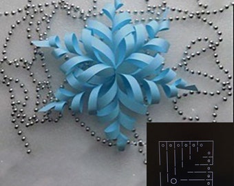 3D Snowflake Shape Cutting Die Mold Die Cuts Punching Cutter Knife Mould Template for DIY Leather Crafts Bag Making