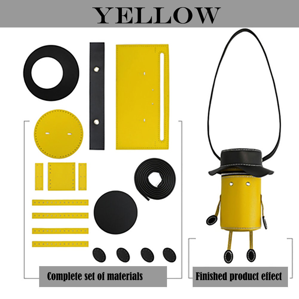 Cartoon Bag DIY Kit Leather Bag Materials Kit Handmade Hand Etsy
