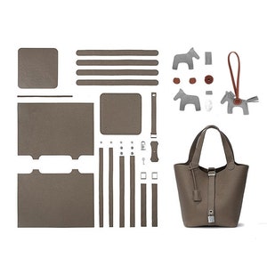 Women Shoulder Bag DIY Kit Genuine Leather Bag Materials Kit Hand Bag Special Gift for Lover Girlfriend Wife