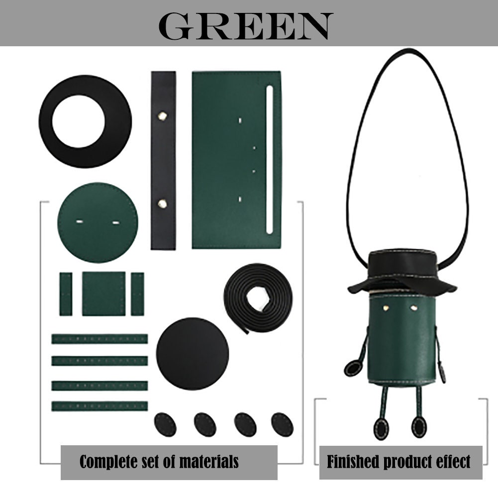Cartoon Bag DIY Kit Leather Bag Materials Kit Handmade Hand Etsy