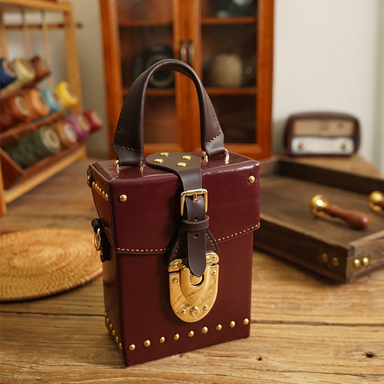 DIY Leather Bag Materials Kit Handmade Shoulder Bag Genuine Etsy