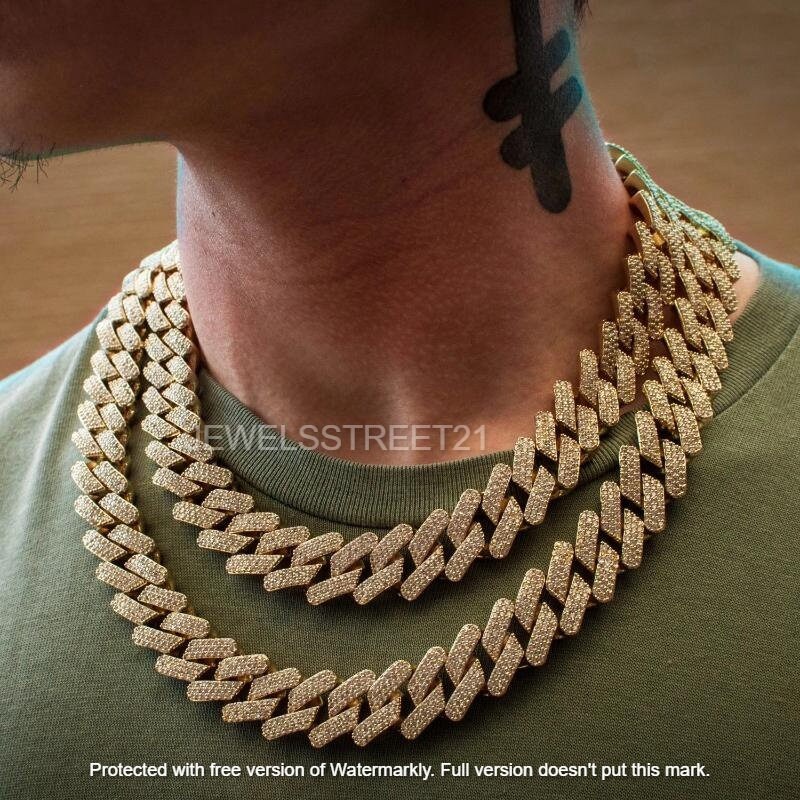 19MM Prong Baguette Cuban Chain VS1 