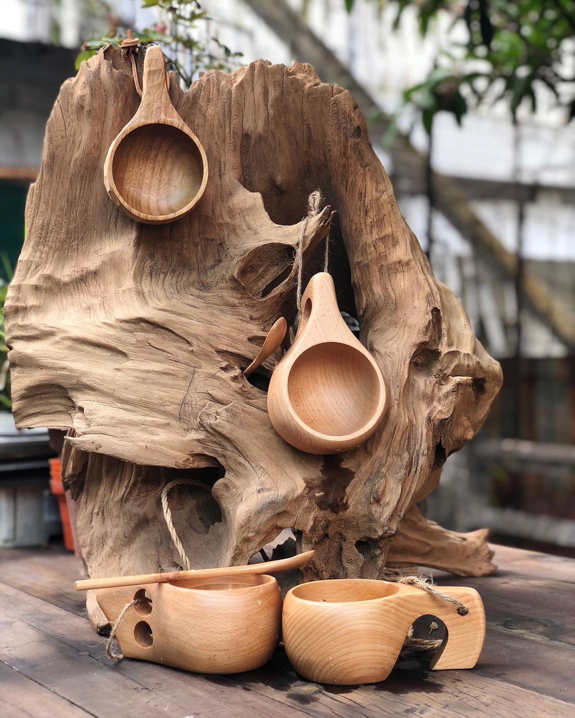 Personalized Vintage Wooden Cup Kuksa Wooden Mug Bushcraft Etsy