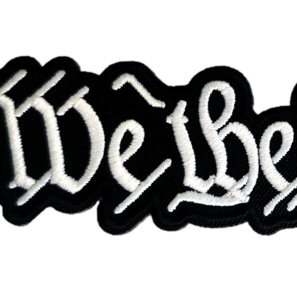 We The People Patch - Iron On/Sew On, 5.5 inches - Preamble to The US Constitution, Patriotic, Morale, America, Tactical Patch