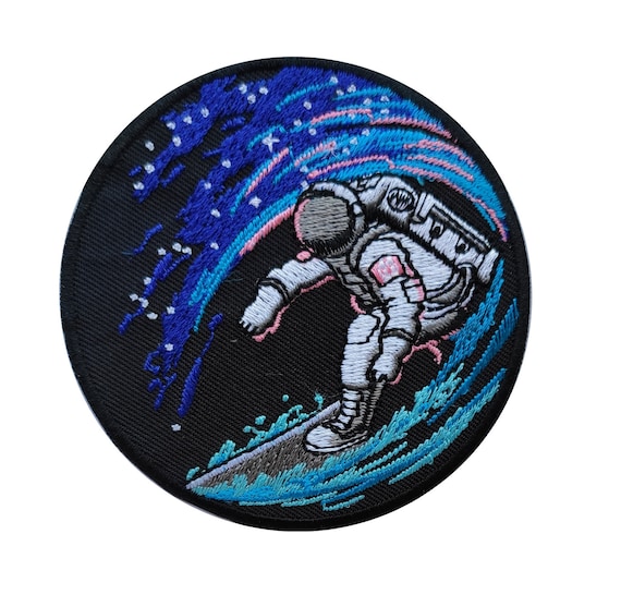 Toppa termoadesiva con motivo astronauta in un foro, toppa ricamata spaziale, alieno, toppa termoadesiva UFO, badge NASA Finally Home