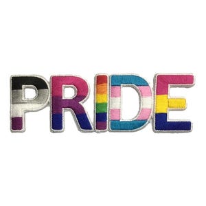 LGTBQ Pride Patch with Rainbow Pride Flag Colorful, 4 inches - Iron On/Sew On - Gay Pride Patches for Jackets, Jeans, Backpacks, Tote Bags