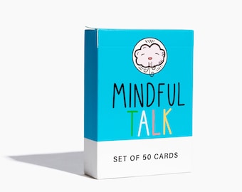 The School of Mindfulness- Mindful Talk Cards, Set of 50 Cards for Authentic Conversations with Children