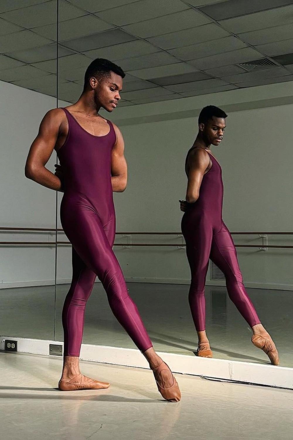 Men's Nile Unitard Vest Style - Vino