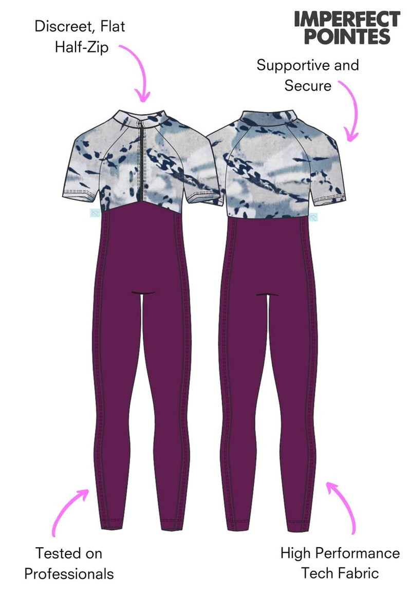 Men's Half Zip Unitard Plum & Camo Fish Print Etsy