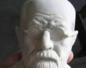 SIGMUND FREUD BUST -- Psychoanalyst Psychiatrist Resin Figure Statue