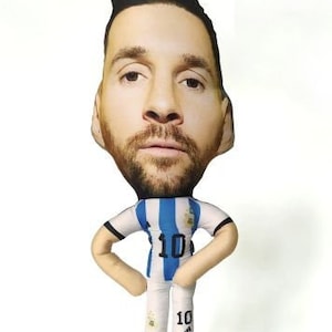 LIONEL MESSI 15" DOLL Handmade Stuffed Plush Toy , Action Figure , Art Cloth Fleece Fabric Rag Doll Argentina soccer