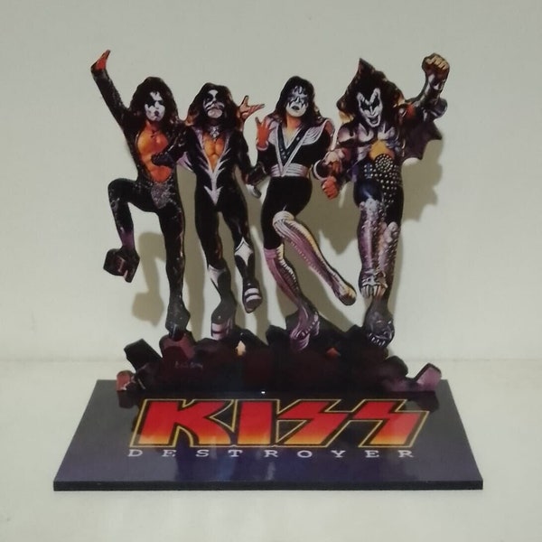 KISS DESTROYER Display 8" STANDEE Figure Statue Mdf Cutout Toy Standup Doll