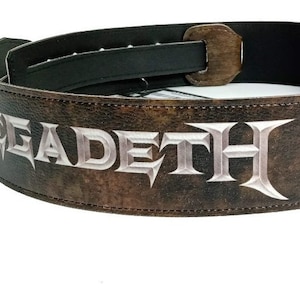 MEGADETH Guitar or Bass STRAP -- Eco Leather -- Adjustable !!!