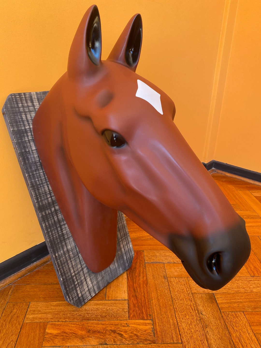 FIBERGLASS Horse Head LIFE SIZE Statue Sculpture Wall Mounting Etsy