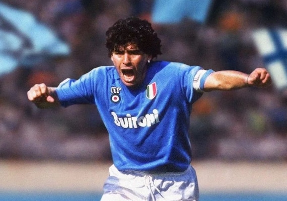 Diego Maradona #10 Jersey Napoli Classic Vintage Soccer Napoles Football Shirt 