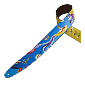 THE BEATLES Yellow Submarine Guitar or Bass STRAP -- Eco Leather -- Adjustable !!!