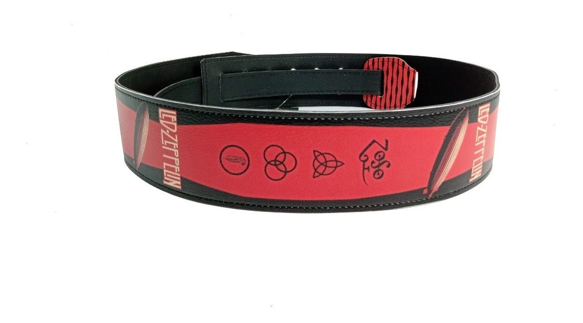 LED ZEPPELIN Guitar or Bass STRAP Eco Leather Adjustable Etsy
