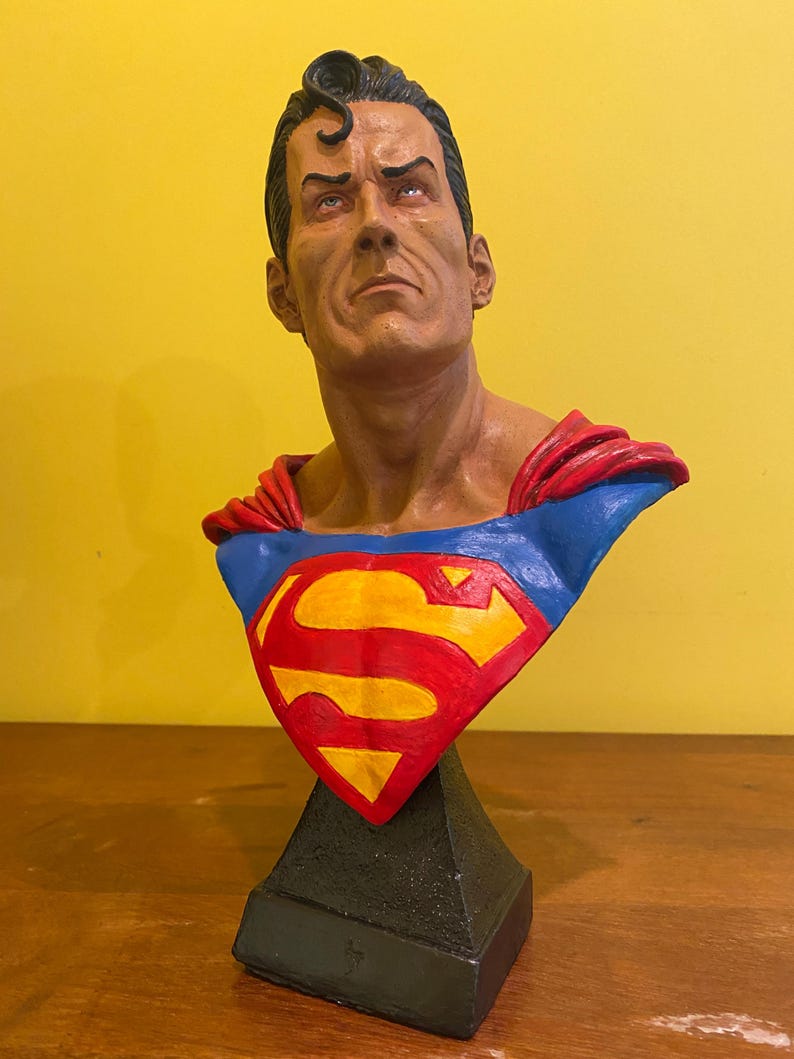 Buy HANDMADE Superman BUST Sculpture Statue Christopher Reeve Figure