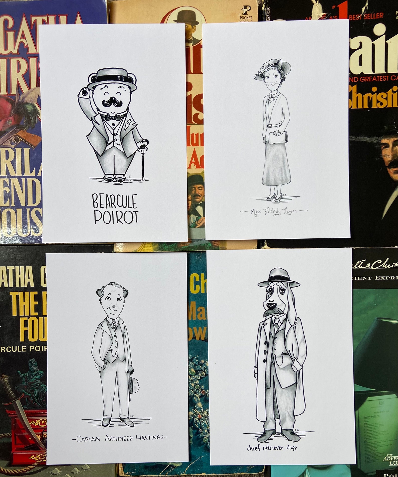 Hercule Poirot Arthur Hastings Fanart Series Art Print Etsy