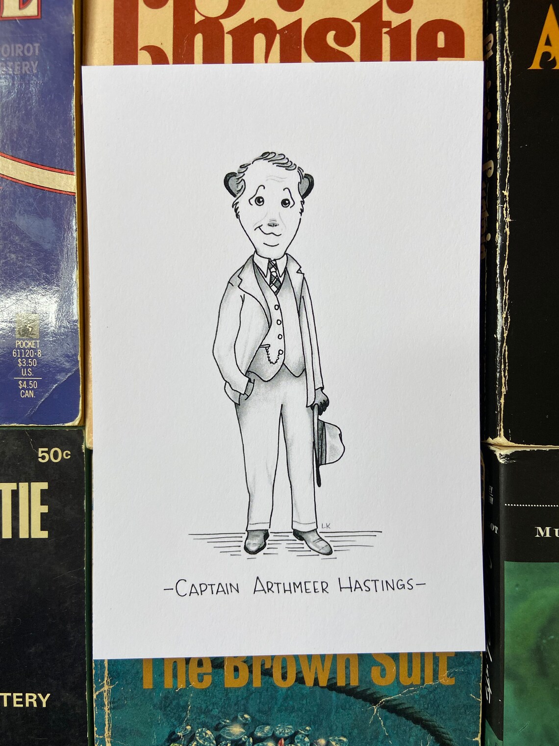 Hercule Poirot Arthur Hastings Fanart Series Art Print Etsy