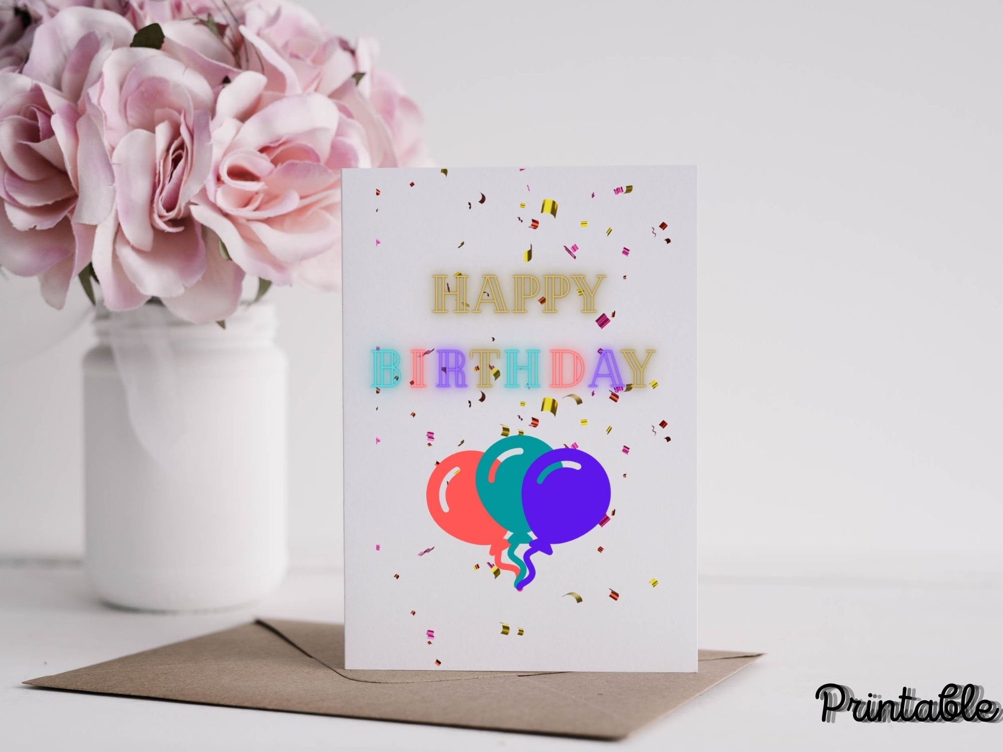 Happy Birthday Printable 5x7 Greeting Card Humor Happy | Etsy