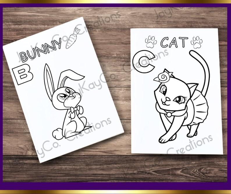 Libro para colorear ABC de animales imprimibles / Libro para - Etsy México