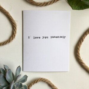 Je t'aime énormément-cartes relation-carte anniversaire-carte Je t'aime-carte pour petite amie-carte pour femme-cartes couple-carte pour elle