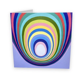 Carte de peinture de champ d’énergie de l’orbe arc-en-ciel - carte d’art abstrait - carte arc-en-ciel - art du champ d’énergie humaine - art aura - cartes d’art - cartes de vœux d’art