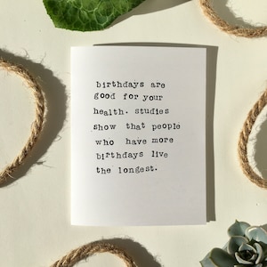Les anniversaires sont bons pour la santé - Carte d'anniversaire drôle - Carte d'anniversaire pour papa -