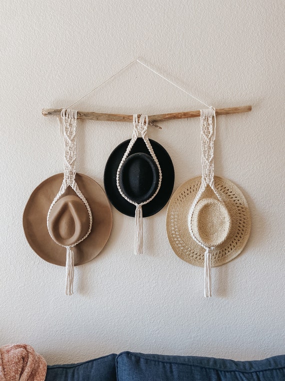 Macrame Hat Hanger Etsy