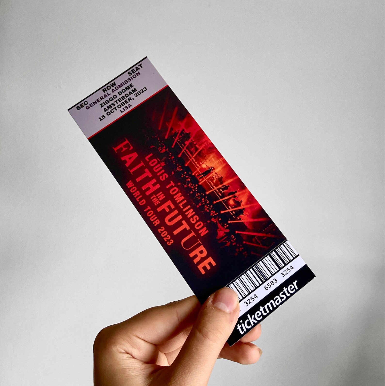Louis Tomlinson Faith in the Future Tour 2023 Souvenir Ticket Etsy UK