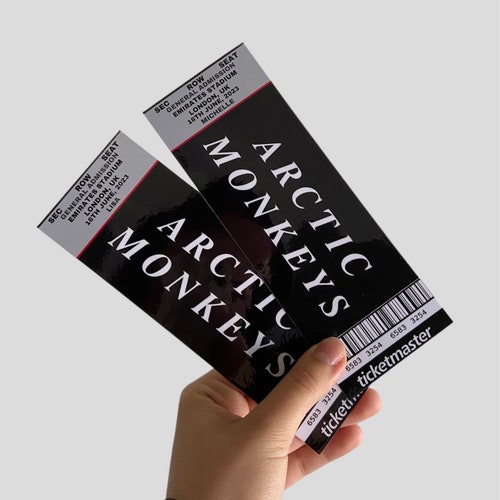 Physical Custom Arctic Monkeys 2023 Tour Souvenir Tickets Etsy Canada