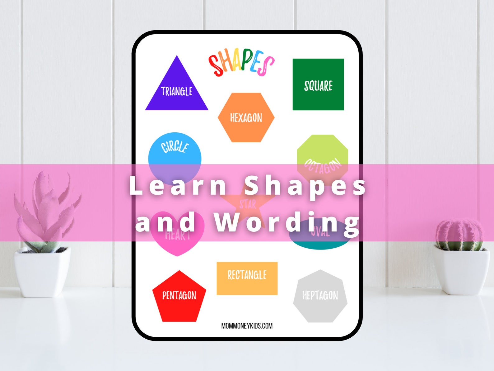 Shapes Word Tracing Practice Mats and Word Practice Printable Download ...
