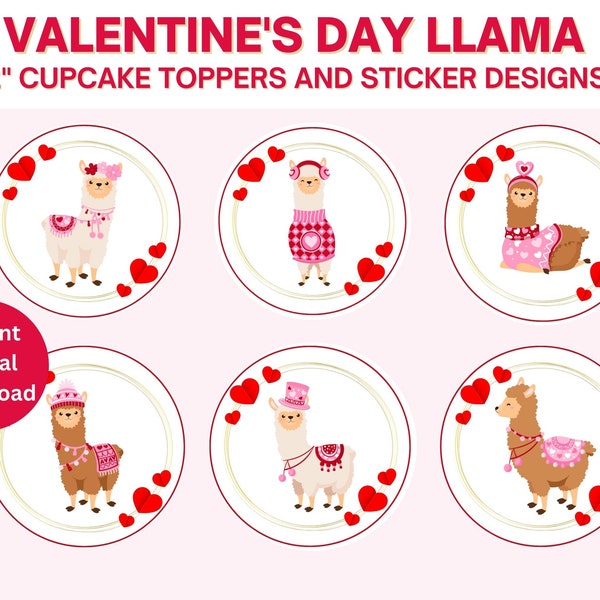 Llama Cupcake Toppers - Etsy