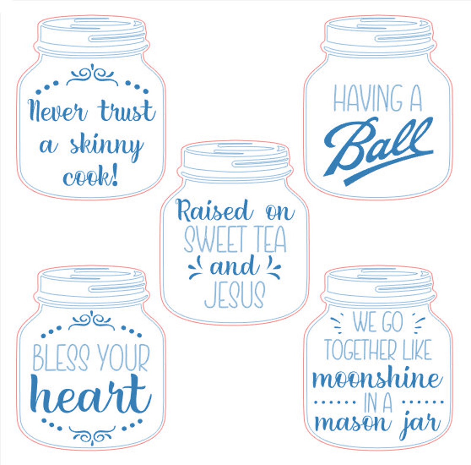 Mason Jar Sayings DIGITAL File Etsy