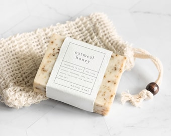 Editable Soap Bar Label Template, Vertical Wrap Around Label, Custom Soap Packaging, DIY Product Label Design, Printable Canva Template
