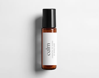 Editable Roller Ball Label Template, 10ml Essential Oil Bottle Label, DIY Cosmetic Packaging, Product Label Design, Printable Canva Template