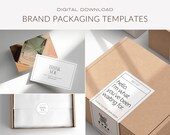 Custom Business Brand Packaging Templates, Editable Branding Kit, Box Seal Label, Thank You Card & Stickers, Printable Digital Download