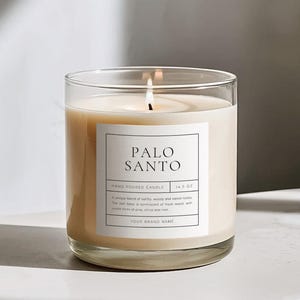 Custom Candle Label Template: DIY Packaging, Canva Design, Digital Download