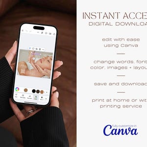 Editable MedSpa Trifold Brochure Template, Foldable Esthetician Price List Pamphlet, Printable Canva Template for Beauty & Skincare Business image 6