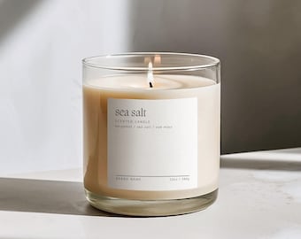 Plantillas de etiquetas de velas personalizadas, embalaje de velas editable, pegatinas para velas DIY, diseño de etiquetas de producto Canva, descarga digital imprimible